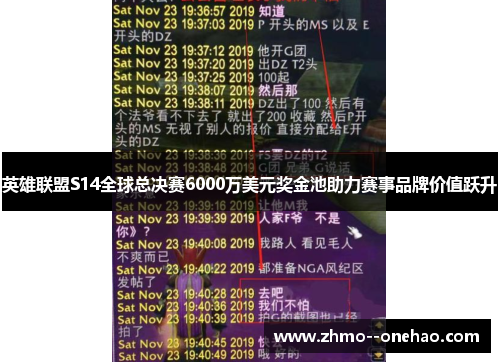 英雄联盟S14全球总决赛6000万美元奖金池助力赛事品牌价值跃升